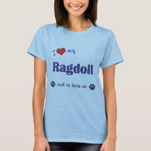 Jag älskar min Ragdoll (den Male katten) T-shirt