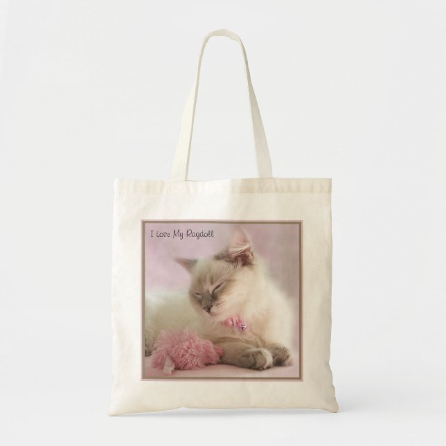 Jag älskar min Ragdoll hänger lös Tygkasse (Framsidan)
