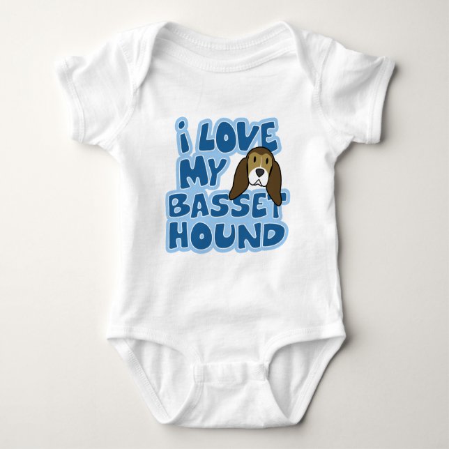 Jag älskar min ranka för Bassethundbabyen T-shirt (Framsida)