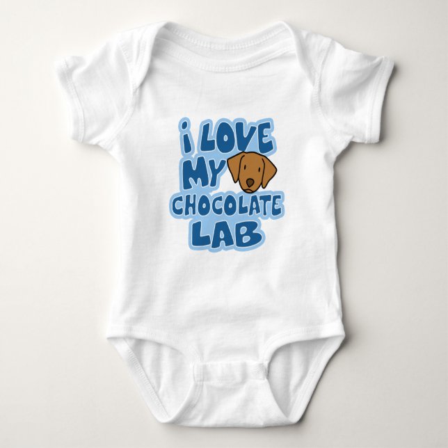 Jag älskar min ranka för chokladlabbbabyen t-shirt (Framsida)