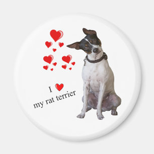 Jag älskar min råttaTerriermagnet Magnet