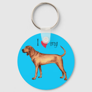 Jag älskar min Redbone Coonhound Nyckelring