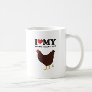 Jag älskar min Rhode - den röda ön Kaffemugg