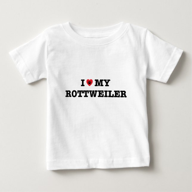 Jag älskar min Rottweiler T-shirt (Framsida)