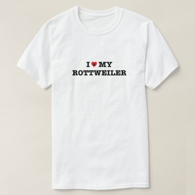 Jag älskar min Rottweiler T-Shirt (Design framsida)