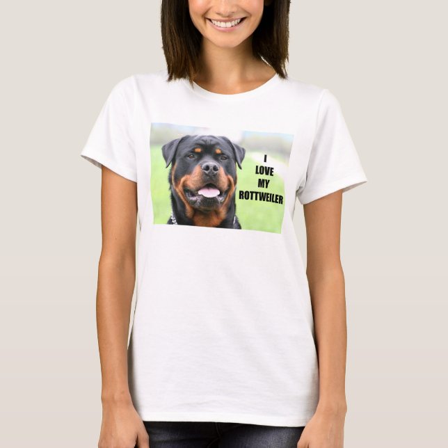 Jag älskar min Rottweiler T Shirt (Framsida)
