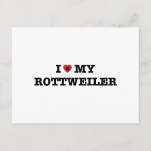 Jag älskar min Rottweiler Vykort