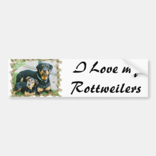 Jag älskar min Rottweilers Bildekal