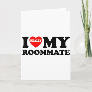 Jag älskar min rumskamrat Hjärtat Roliga födelseda Kort