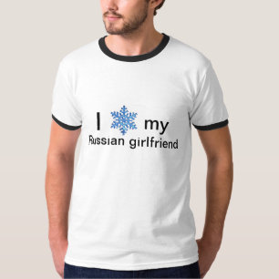 Jag älskar min ryska flickvän t shirt