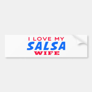 Jag älskar min salsafru bildekal