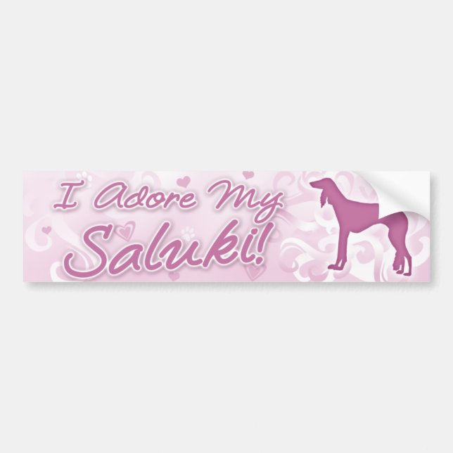 Jag älskar min Saluki bildekal (Framsidan)