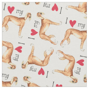 Jag älskar min Saluki Tyg