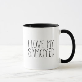 Jag älskar min Samoyed Rustic Chic Hundägare & Äls Mugg