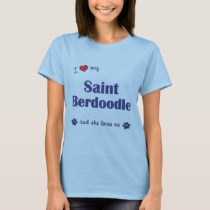 Jag älskar min Sanktt Berdoodle (den kvinnliga Tröja