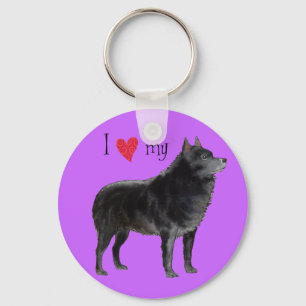 Jag älskar min Schipperke Nyckelring