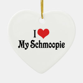 Jag älskar min Schmoopie-ornament Julgransprydnad Keramik