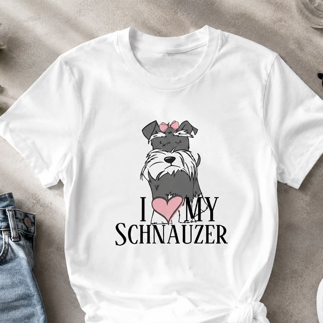 Jag älskar min Schnauzer T-Shirt (Cute Schnauzer Tshirt)