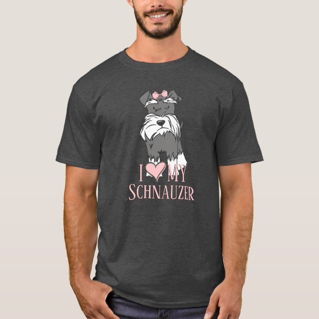 Jag älskar min Schnauzer T Shirt (Framsida)
