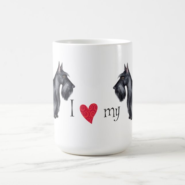 Jag älskar min Scottie Kaffemugg (Center)