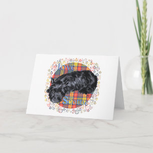 Jag älskar min Scottie på Tartan Helgkort