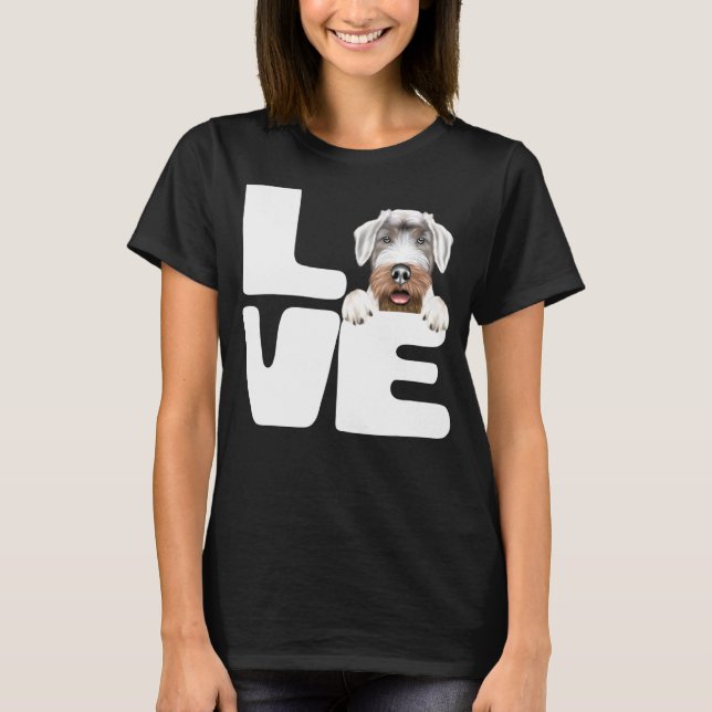 Jag älskar min Sealyham Terrier hund T Shirt (Framsida)