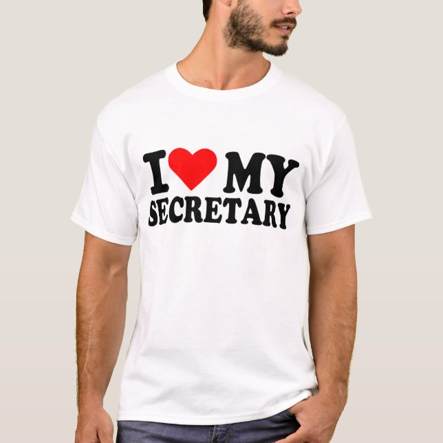 Jag älskar min sekreterare tee shirt (Framsida)