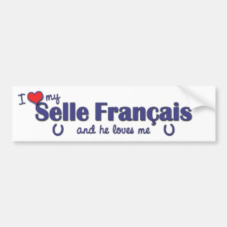 Jag älskar min Selle Francais (den Male hästen) Bildekal