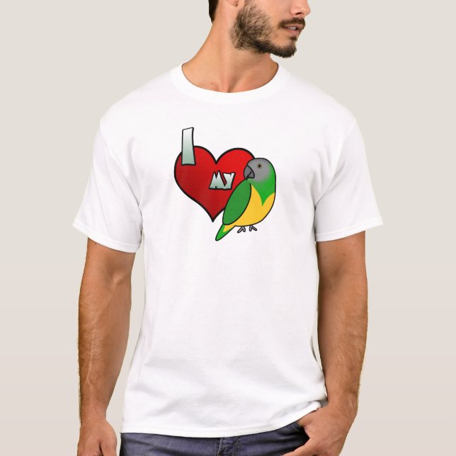 Jag älskar min Senegal papegojaT-tröja Tee Shirt (Framsida)