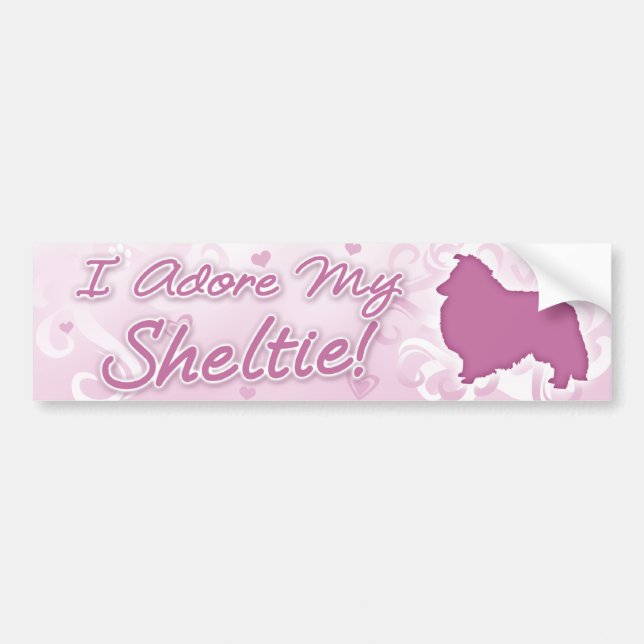 Jag älskar min Sheltie bildekal (Framsidan)