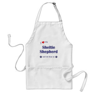 Jag älskar min Sheltie herde (den kvinnliga Förkläde