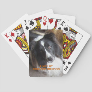 Jag älskar min Shetlands Shepardhund Casinokort
