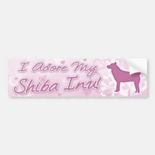 Jag älskar min Shiba Inu-bilsticker Bildekal