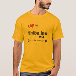 Jag älskar min Shiba Inu blandning (den Male T-shirt