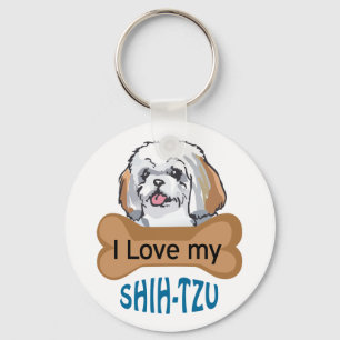 Jag älskar min Shih Tzu Nyckelring