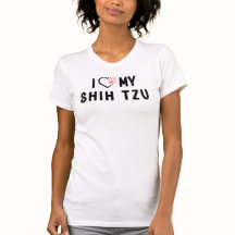 Jag älskar min Shih Tzu rosa tass hjärta hund 