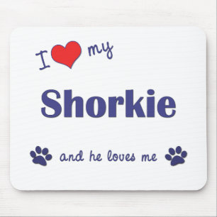 Jag älskar min Shorkie (den Male hunden) Musmatta