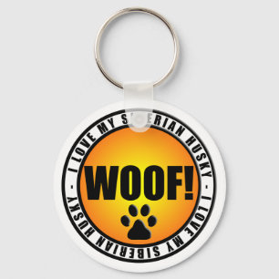 Jag älskar min siberian husky! keychain nyckelring