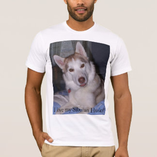 Jag älskar min siberian husky! tee shirt