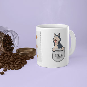 Jag älskar min sibiriska husky hund älskling lysan kaffemugg
