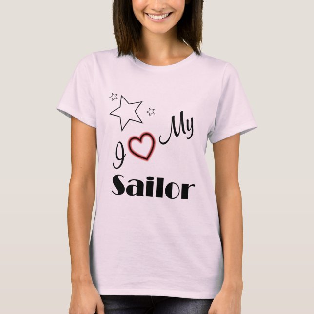 Jag älskar min sjöman tee shirt (Framsida)