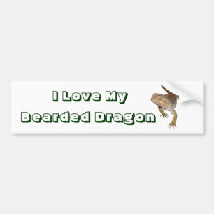 Jag älskar min skäggiga drake bildekal