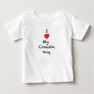Jag älskar min skjorta för kusinanpassadebabyen t shirt