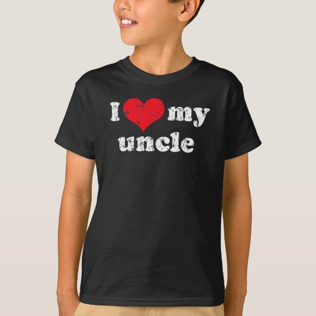 Jag älskar min skjorta för uncle t shirt (Framsida)