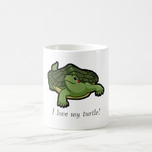 Jag älskar min sköldpadda kaffemugg