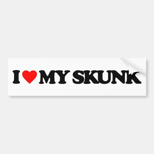 JAG ÄLSKAR MIN SKUNK BILDEKAL (Framsidan)
