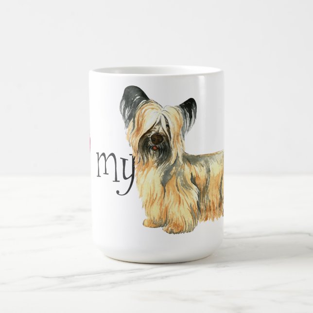 Jag älskar min Skye Terrier Kaffemugg (Center)