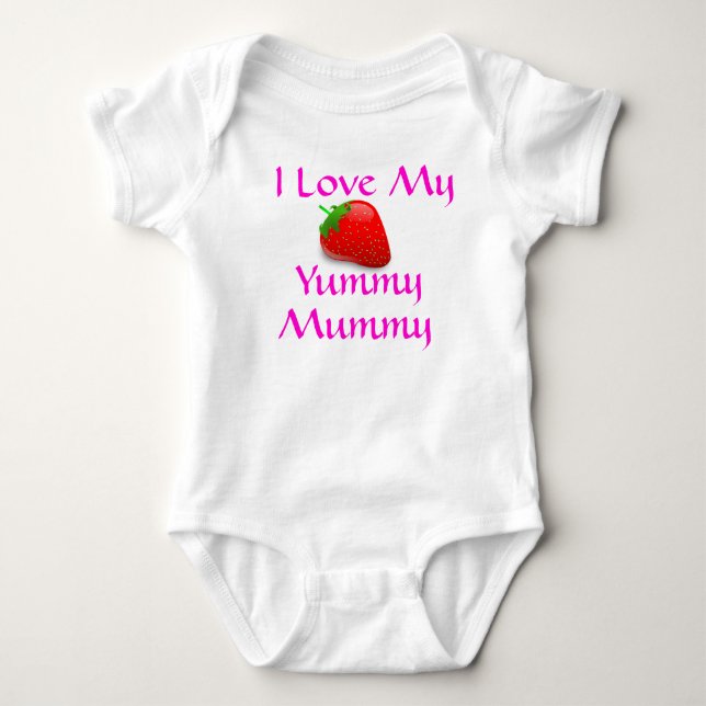 Jag älskar min smaskiga bästa mammababy tee (Framsida)