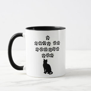 Jag älskar min smokingkatt--Svart text Mugg