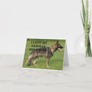 Jag älskar min sobel tysk schäferhund kort